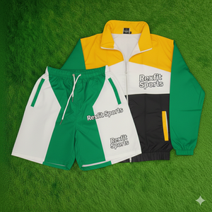 Rexfit Sports Mens Outdoor Nylon Windbreaker <b>Reflective</b> <b>Jacket</b> and Shorts Summer Set Tracksuit Set Wholesale - Product Image 1