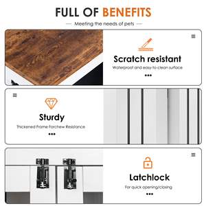 Caseta para Perros Estilo Vintage y Mueble Decorativo, Casa para Perros con Diseño de Grafiti y Puertas Dobles para tu Amigo Peludo - Product Image 6