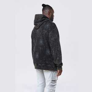 Sudadera con Capucha para Hombre, Estilo Desgastado, 100% Algodón, Felpa Gruesa, Talla Grande, Estilo Urbano - Product Image 5