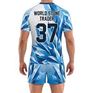 Uniforme de Rugby Dynamic Crystal Shatter Azul, Poliéster, Control de Humedad, Secado Rápido, Uniformes Deportivos para Competencia de Rugby - Product Image 2