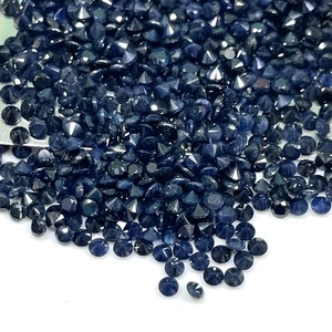 Saphir bleu naturel 2 mm, taille diamant ronde, saphir calibré, pierres précieuses en vrac, prix de gros pour la fabrication de bijoux - Product Image 4