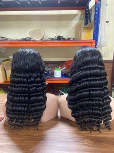 Cheveux humains pleine dentelle perruque vague profonde non traitée vierge perruque vietnamienne pour les femmes noires bouclés pleine dentelle perruque de cheveux humains - Product Image 4