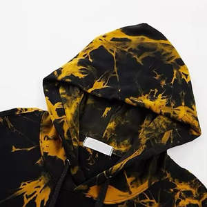 Nouveaux sweats à capuche tie-dye de style actuel, couleur unie, personnalisables, respirants, en coton mélangé, prix de gros - Product Image 2