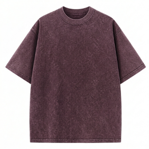Camisetas de Hombre de Primera Calidad, 100% Algodón, Lavado Ácido, Lisas, al por Mayor, Tallas Grandes, Cuello Redondo - Product Image 1