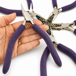 Ensemble de pinces pour la fabrication de bijoux en gros, en acier inoxydable, à bout rond, à bout plat, à bout en chaîne, outils pour l'artisanat et les travaux de réparation - Product Image 1