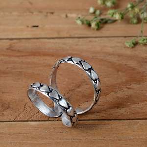 Handmade 925 Sterling <b>Silver</b> Arthritis Thumb Splint <b>Ring</b> | Oxidized Diamond & Dot Tribal Design | <b>Adjustable</b> Joint Support for - Product Image 4