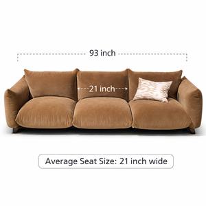 Sofá Seccional de Madera Marandi de 3 Plazas, Estilo Zen Asiático de Lujo, para Sala de Estar, Asientos Cómodos, Hecho a Mano - Product Image 4