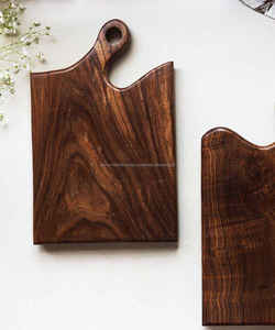 Tablas de cortar de madera con mango de Acacia para cortar verduras y carne Superficie para cortar Tabla de madera maciza Tabla artesanal Cocina rústica - Product Image 6