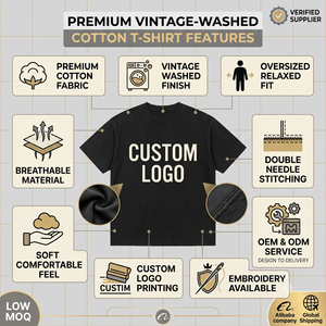 T-shirt en coton lavé épais pour homme, coupe oversize, style streetwear, t-shirt vierge personnalisable avec logo, fabricant de vêtements en gros - Product Image 6