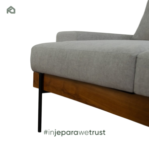 Sofá de Plumas Simple para Sala de Estar Contemporánea, Base de Madera y Metal, Esponja de Alta Densidad + Madera Sólida, Sofá de Tres Plazas - Hotel Rivera - Product Image 3