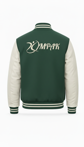 Vintage High School Winter Hooded Varsity <b>Jacket</b> with Front Logo Cotton Fleece Unisex Streetwear - Product Image 3