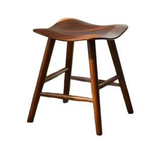Modern Natural Oak Wood <b>Stool</b> Nordic Style Saddle <b>Seat</b> Kitchen Bench <b>Stool</b> Minimalist Solid Wood Dressing Chair Entryway <b>Stool</b> - Product Image 4