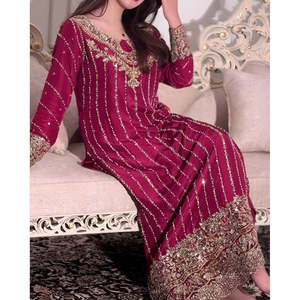Designer Women's Party Wear Suit Set with <b>Rivet</b> Moti Work Elegant Evening Garment - Product Image 5