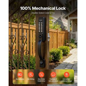 Serratura Meccanica Intelligente con Tastiera a 4-7 Cifre, Ingresso Senza Chiave e Pulsante di Blocco, Aggiornamento Codice 2.0 - Product Image 2