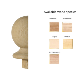 Componentes de Escalera de Madera: Capuchón de Peldaño Esférico de Diseño Interior Clásico Personalizado, Roble Blanco, Ecológico, Duradero, Seguro, Fácil Instalación, 1 Unidad - Product Image 2