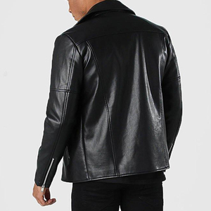 Chaqueta de Cuero Casual para Hombre al por Mayor, Peso Estándar, Nuevo Estilo, Moda Urbana, Cuello Alto, Logotipo Frontal - Product Image 2