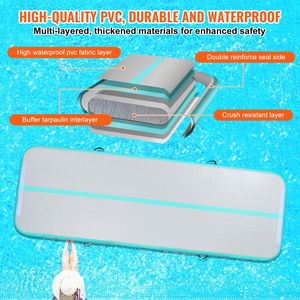 Tappetino Gonfiabile per Ginnastica da 4 Pollici di Spessore con Pompa Elettrica, Tappeto per Allenamento Tumble Track, Accessori per Attrezzature Ginniche - Product Image 3