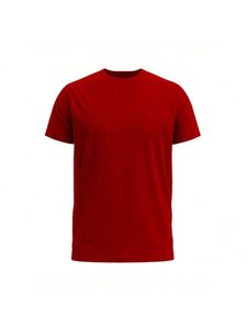 เสื้อยืดผู้ชายสีแดง ผ้าฝ้าย 100% คอกลม แขนสั้น ทรงปกติ สกรีนโลโก้ได้ - Product Image 4