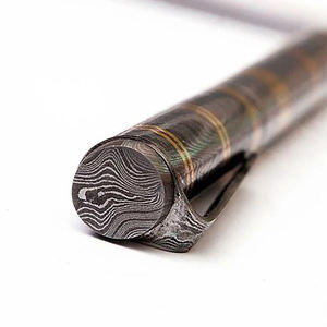 Bolígrafo de acero de Damasco con diseño de lujo para coleccionistas, ejecutivos y papelería. Bolígrafo personalizado de acero de Damasco. - Product Image 3