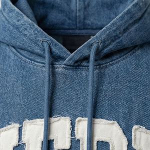 Luxury Quality Winter Zipper <b>Distressed</b> Embroidery Custom Logo Streetwear Unisex Heavyweight Soft 100% Cotton Hoodies <b>Top</b> - Product Image 4