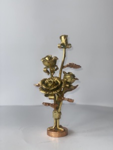 Porte-bougie en fer forgé Khang Hung Phat, sculpture décorative, style élégant, finition peinte - Product Image 2