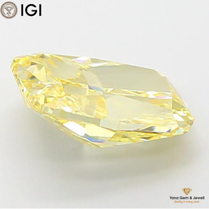 Diamant de laboratoire CVD, clarté VS1, couleur jaune vif fantaisie, certifié IGI, 1,50 carat, taille coussin, pour pendentif de beauté classique - Product Image 5