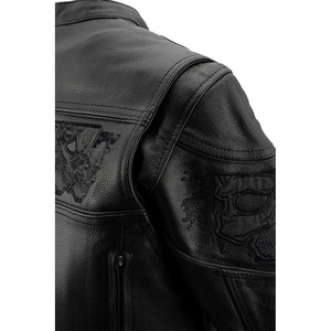SAMROZ SPORTS Chaqueta de Motociclista de Cuero para Mujer, Estilo Scooter, Deportiva y Elegante - Product Image 3