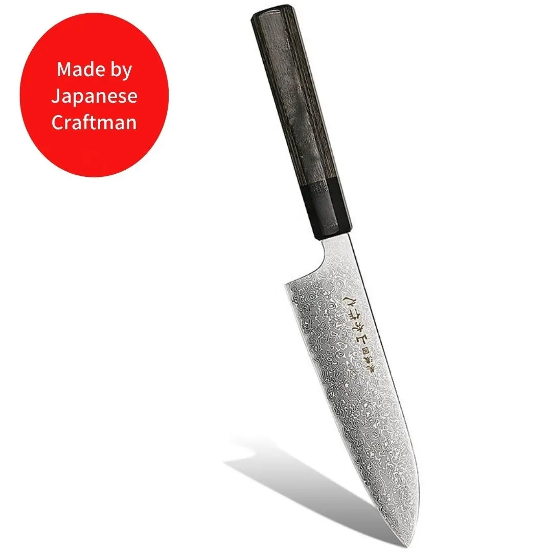 Tough Santoku 180mm SG2/ Damascus Chef Knife vegetable Santoku knife Japanese made by Japanese craftsman