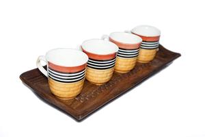 ถาดเสิร์ฟไม้ทำมือพร้อมหูจับ ไม้มะม่วงขัดเงา ถาดชา กาแฟ ถาดตกแต่ง ปลอดภัยสำหรับเครื่องล้างจาน เป็นมิตรกับสิ่งแวดล้อม - Product Image 3