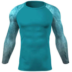 Rashguard MMA 100% Spandex/Polyester fabriqué en usine, respirant, manches courtes, design personnalisé, pour homme, prix raisonnable - Product Image 1