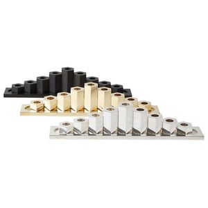 Trending Aluminum Handmade Durable Menorah <b>Candle</b> Holder Set 9 Slot Brass Cup Wedding Candelabra Jewish Festival Table - Product Image 3