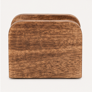 Eco-friendly Natural Acacia Wood Modern Handcrafted Free Standing Napkin Holder <b>Tissue</b> Stand for Kitchen Dining Table Office - Product Image 2