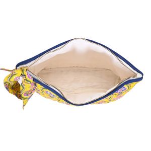 Sacs de rangement multifonctionnels pliables anti-poussière en coton 100% imprimé à la main du Rajasthan - Trousse de toilette, sac de toilette, pochette de toilette - Product Image 3