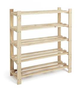Organizador de zapatos de madera con diseño único para la sala de estar, con patrón decorativo y base estable. - Product Image 2
