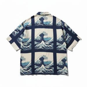 เสื้อเชิ้ตฮาวายพิมพ์ลายแฟชั่นลำลองฤดูร้อนแขนสั้นสำหรับผู้ชาย เสื้อชายหาดลายกราฟิกแบบกำหนดเอง - Product Image 3