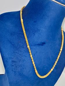 Cadena Bahubali de Oro Sólido de 22K, Collar Clásico de Eslabones para Hombres, Mujeres, Unisex, Uso Diario, Regalo para Bodas y Fiestas - Product Image 2