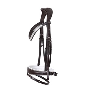 Cuerda de cuero natural suave DD negra/marrón para caballo árabe, halter con accesorios de latón SS, juego de cadena de cuero, tamaños personalizables - Product Image 3