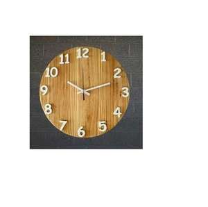Horloge murale ronde élégante en résine époxy et bois, finition polie, luxe moderne, idéale pour offrir en cadeau, décoration intérieure, pour restaurant ou hôtel. - Product Image 3