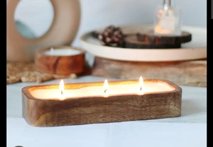 Premium Quality Handmade Modern Wood Square Candle Holder New Arrival <b>Tealight</b> & Pillar Stand for Christmas Decor - Product Image 5