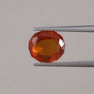 Hessonite rouge naturelle en vrac, taille brillant, 3,96 carats, 9x8,5 mm, vente en gros |   Certifié IGI, qualité excellente, traité par cirage/oléfaction - Product Image 1