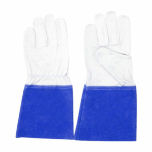 Gants de soudage TIG robustes en cuir de chèvre et croûte de cuir de vache, protection industrielle des mains, protection individuelle lisse - Product Image 5