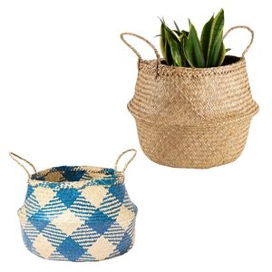 Decorative Handmade PHU HAO Brand Natural <b>STRAW</b> BELLY <b>BASKETS</b> Handmade Storage Organizer for Nursery and Home - Product Image 1