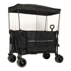 Carrito de Jardín Plegable y Resistente de 480 lb, Carrito Utilitario con Toldo Extensible, Carrito de Camping Todoterreno Grande - Product Image 3