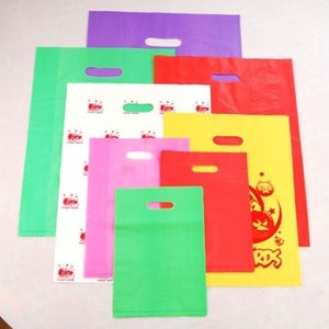 Bolsa de plástico para compras de HDPE personalizada, bolsa de plástico con mango troquelado, precio barato, venta al por mayor - Product Image 4