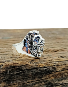Anillo de plata con diseño de león, plata de ley 925, anillo de joyería para hombre, para regalo para él - Product Image 3