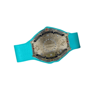 Cinturón de Campeonato de Lucha Libre Femenina de la National Wrestling Alliance, Chapado en Oro con Gemas, Correa Turquesa, Cinturones de Título Coleccionables - Product Image 6