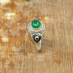 Handmade 925 Sterling <b>Silver</b> Green Onyx Oval Gemstone <b>Ring</b> for <b>Men</b> & Women - Product Image 5