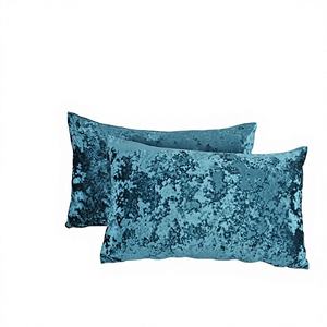 Taie d'oreiller carrée en velours écrasé à motif solide 1 pièces housse de coussin pour lits Queen/King-pour la maison hôpital hôtel - Product Image 1