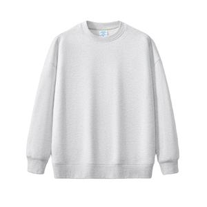 Sudadera de peso pesado para hombre, marca de moda, sudadera personalizada, Color sólido lavado usado con estampado personalizado, estilo de cuello redondo - Product Image 3