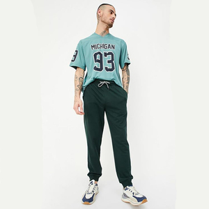 Pantalones Deportivos de Mezcla de Algodón Grueso para Hombre, con Puños Elásticos, Cierre con Cordón, Estilo Casual Urbano, Logotipo Personalizado - Product Image 4